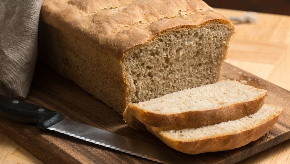 cutting slices of bread