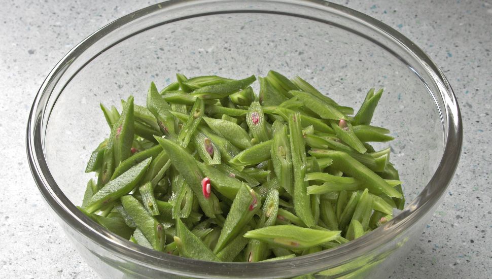 image of sliced up runner beans