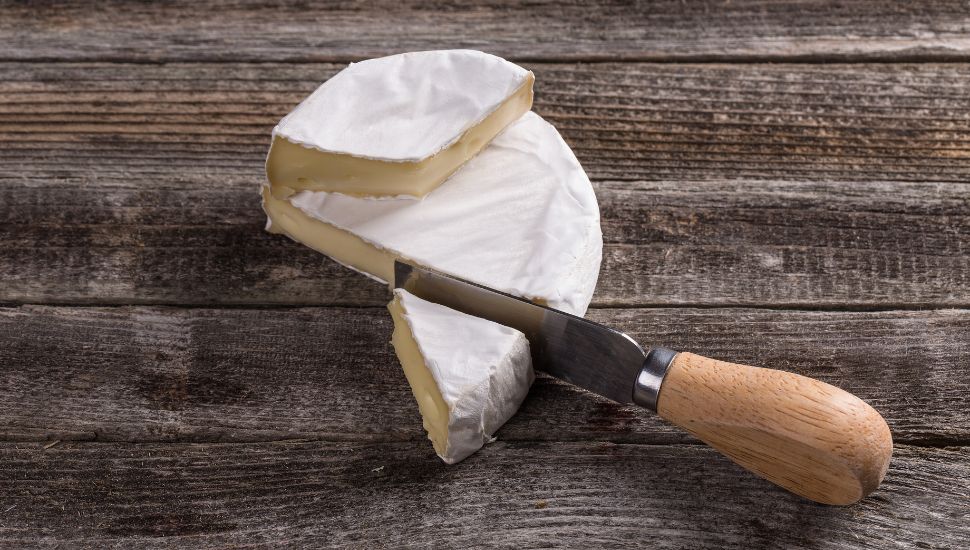 image of slicing the Camembert Cheese