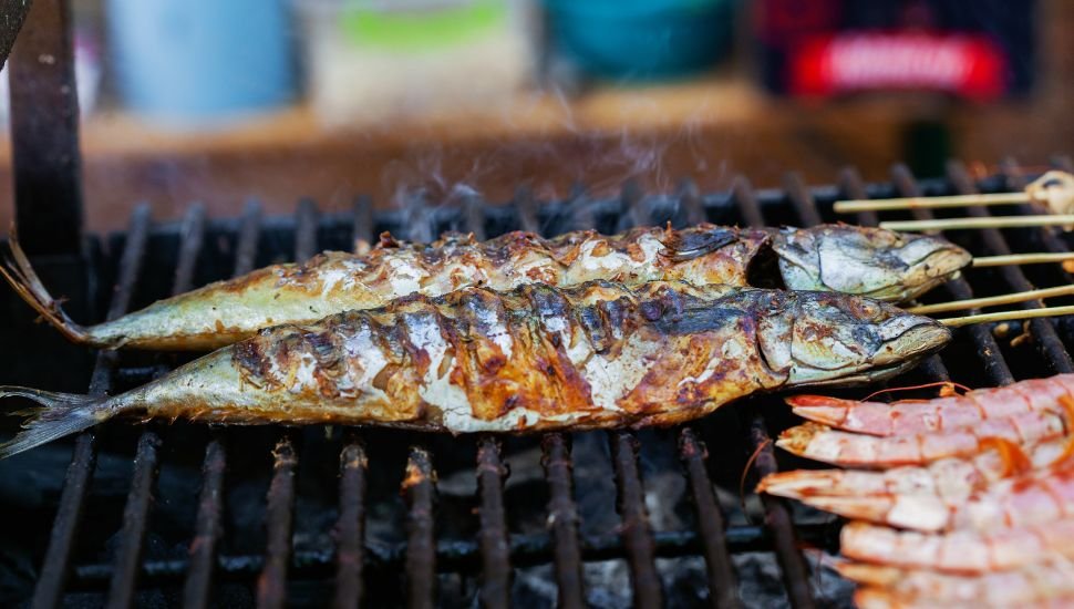 grilling two little fishes