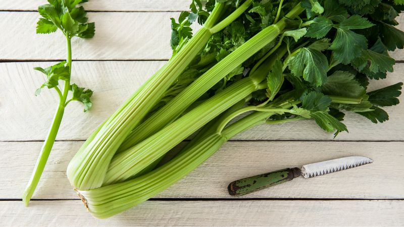 Image of celery with knife