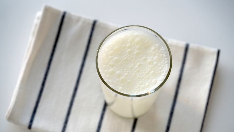 buttermilk in a glass