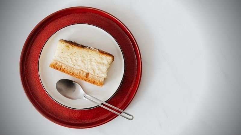 image of a slice of cheesecake