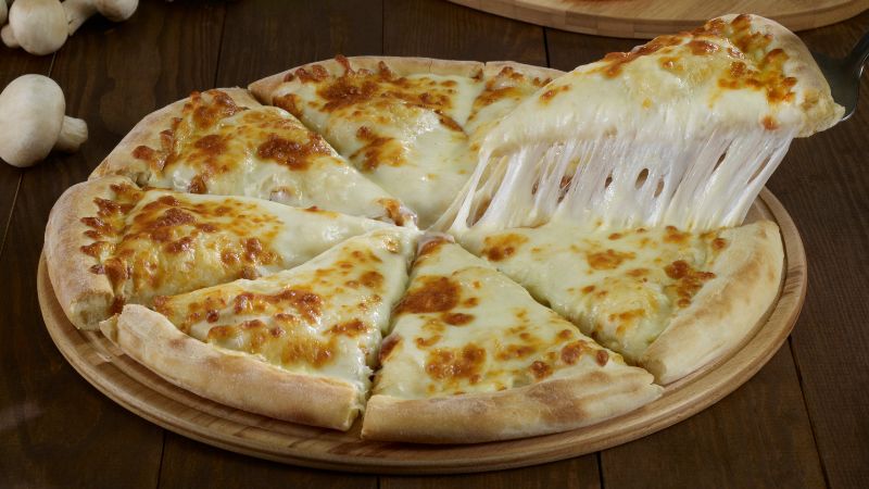 image of cheese only pizza