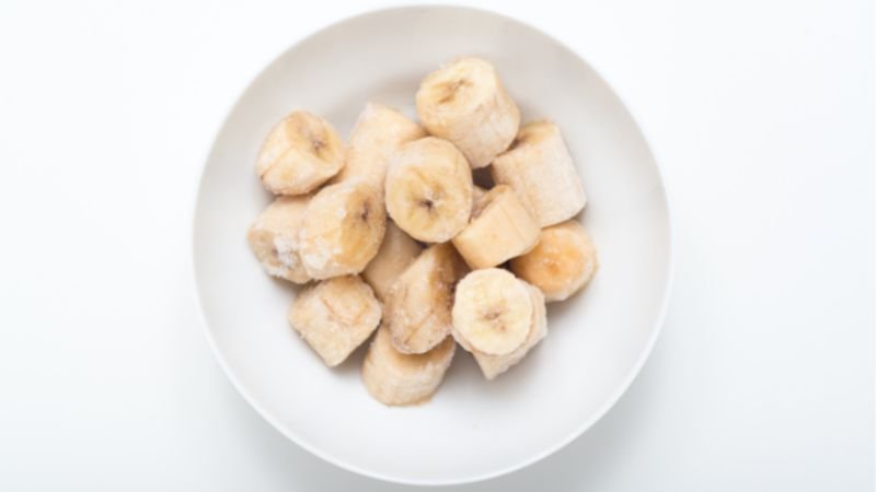 image of frozen slices of banana