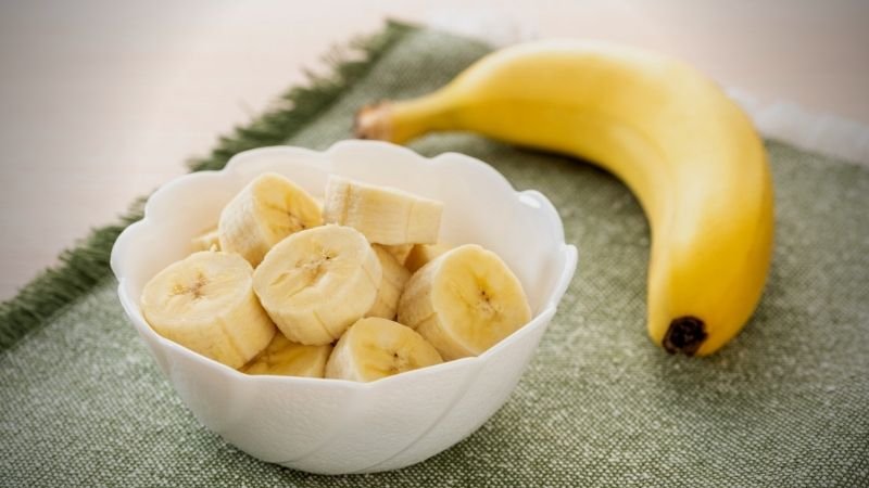 image of sliced banana in a small bowl