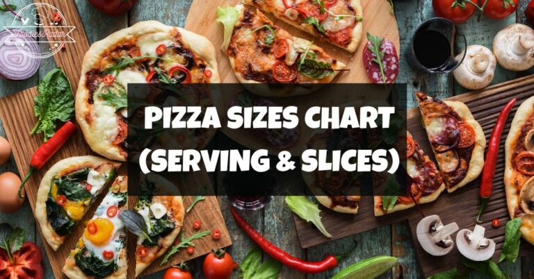 Pizza sizes chart