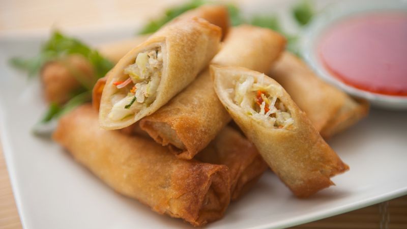an up close image of Egg Roll