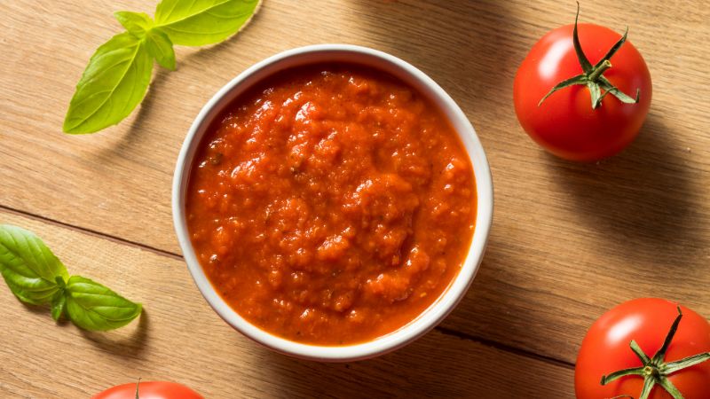 image of pizza sauce in small bowl