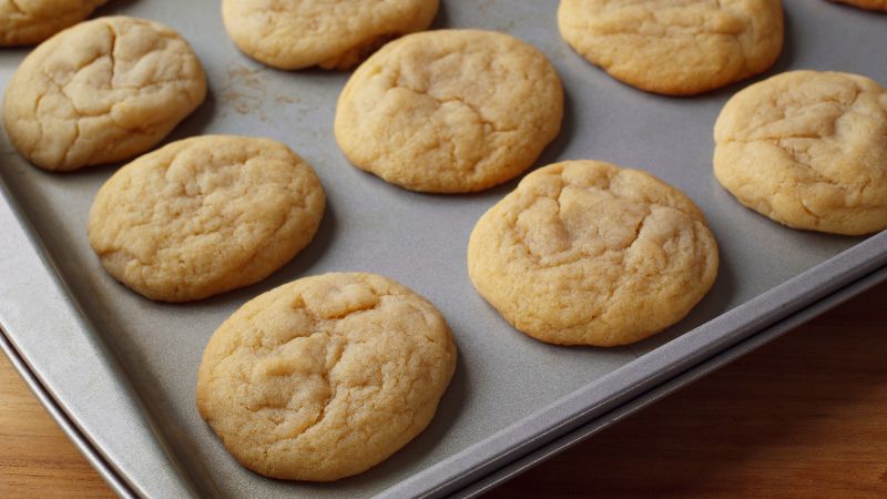 close up look at cookies on a baking sheet