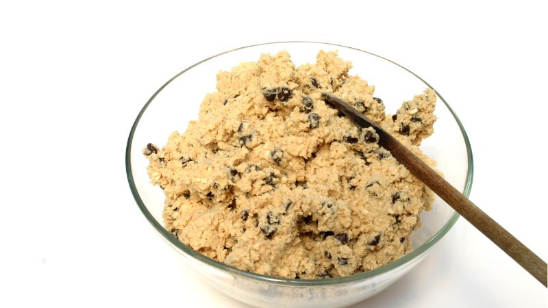 image of cookie dough in glass bowl