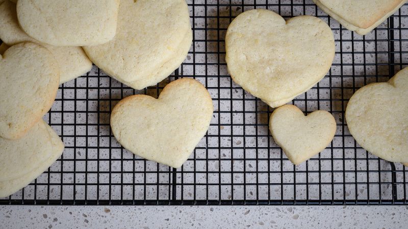 image of heart shaped sugar cookies