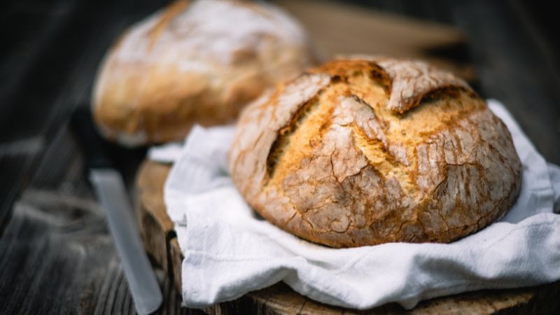 image of two sourdough bread loafs
