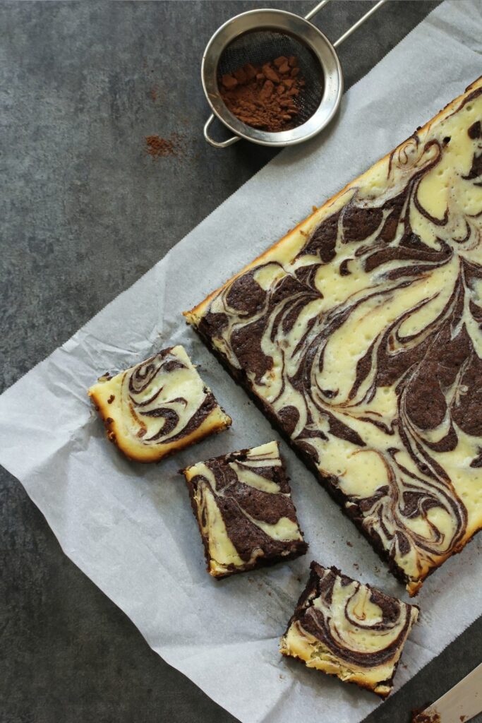 Chewy Brownies with Cream Cheese Swirl