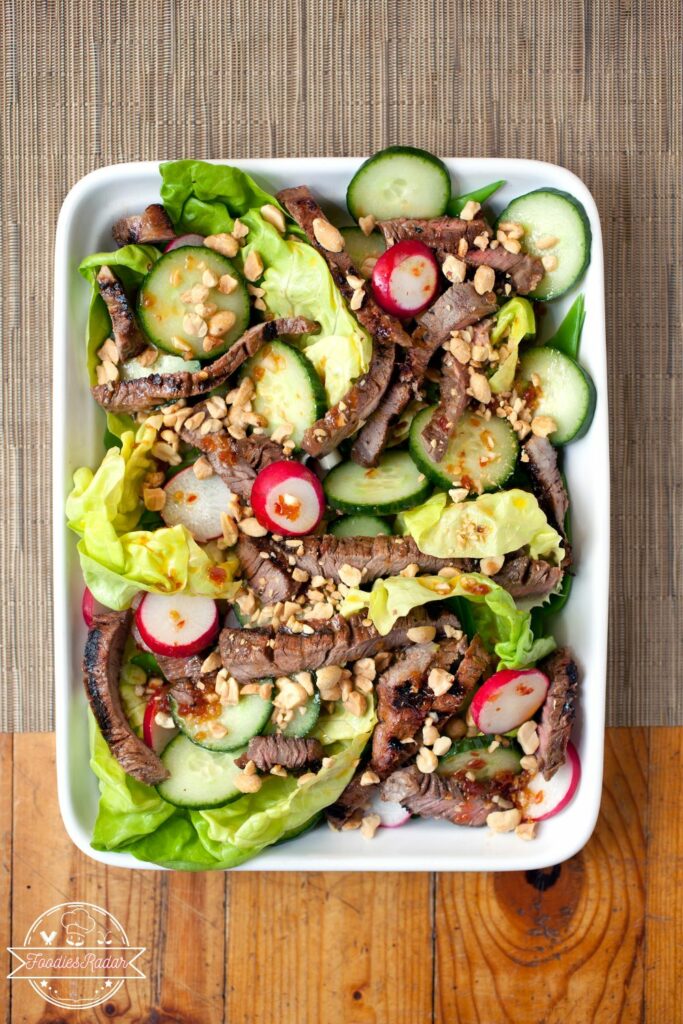 Steak Salad with Sautéed Morels and Blue Cheese