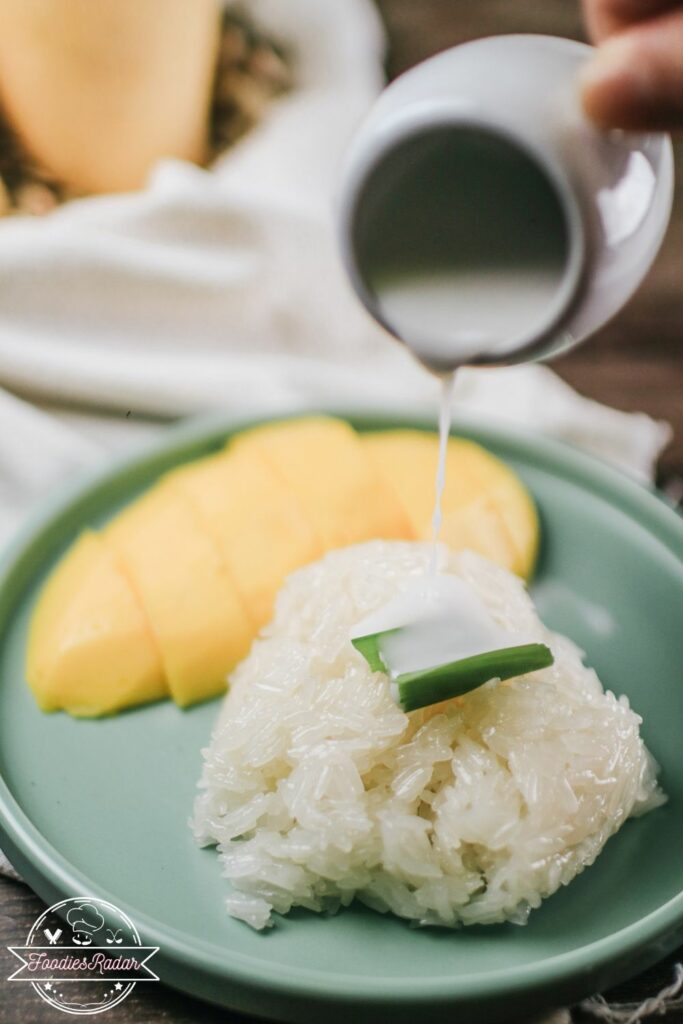 Mango Sticky Rice with Condensed Milk